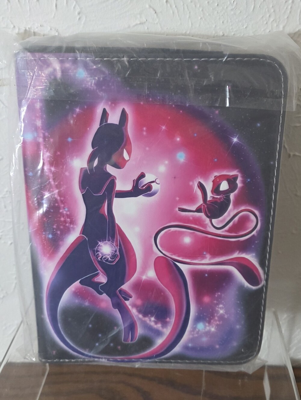 4-Pocket Trading Card Binder 400 Card Collector Album Mew Mewtwo Cosmic New